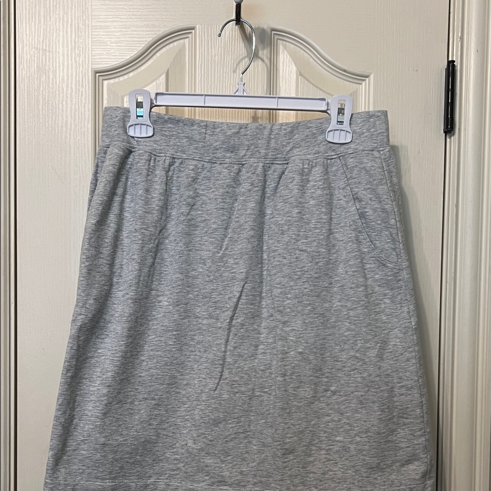 Denim&Co Gray French Terry Skort